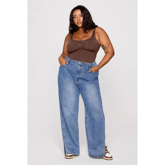 NWT Yitty Nearly Naked Shapewear Mid Thigh Shaping Bodysuit – Bossed Up Brown - Picture 4 of 11